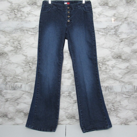 Tommy Hilfiger Denim - Tommy Hilfiger Y2K 2003 Flared Button Fly Flared Denim Jeans Size 6